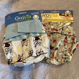Grovia Diaper Shell in Owls and Woodland
